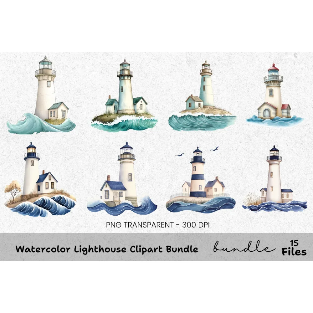 Lighthouse Clipart Bundle