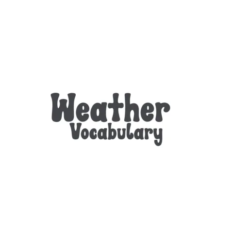 Weather Vocabulary Tracing Worksheets
