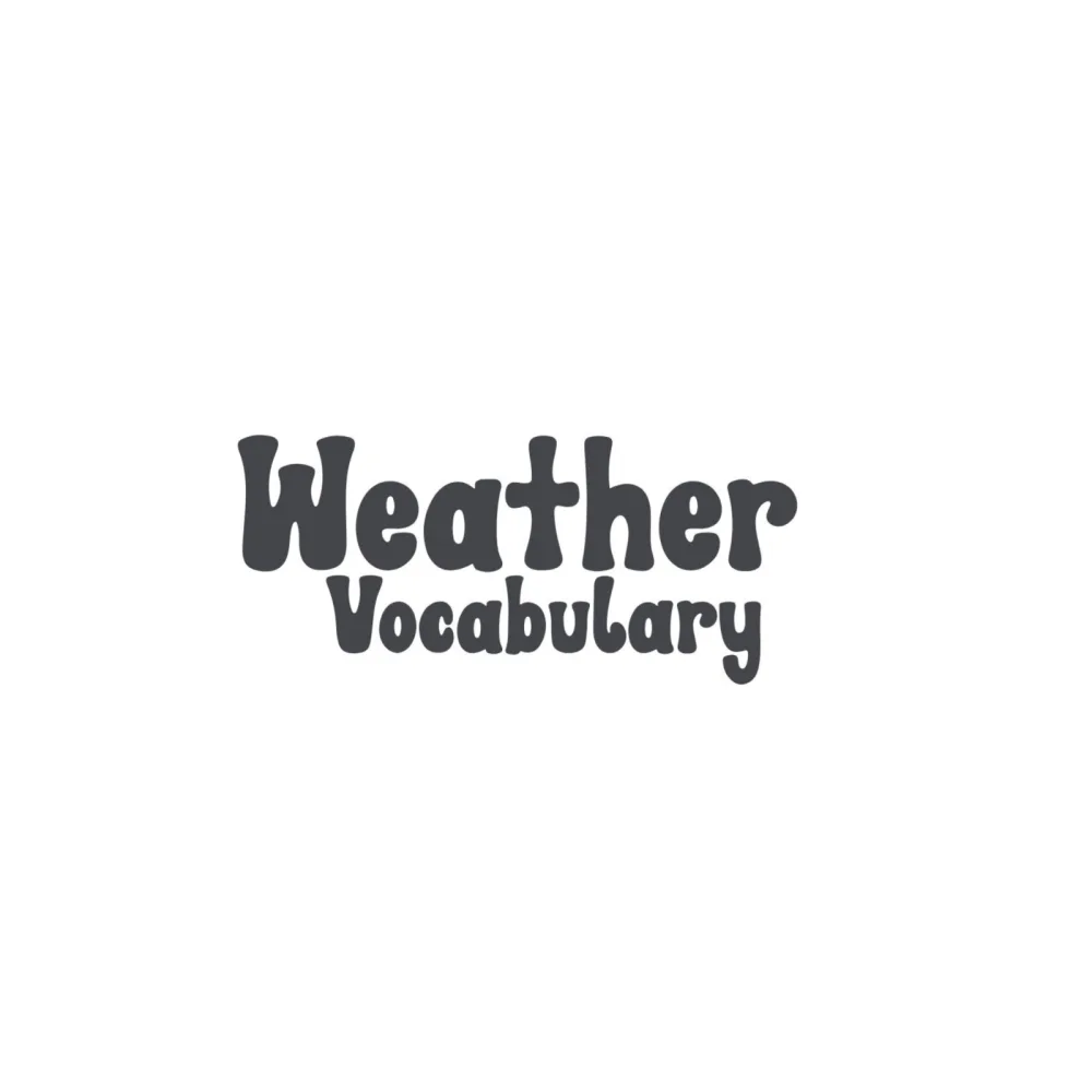 Weather Vocabulary Tracing Worksheets