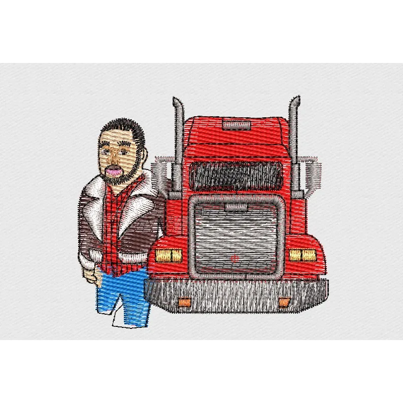 Truck Embroidery Design