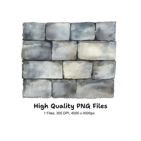 Grey Brick Wall Clipart Bundle