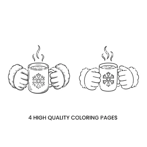 Winter Warmth Hot Cocoa Coloring Books