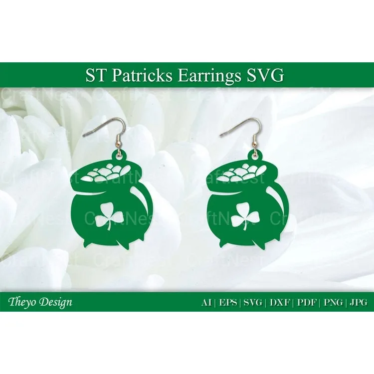 St Patrick's Day Earrings SVG Bundle