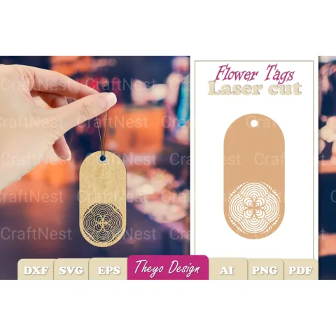 Flower Tags SVG Bundle