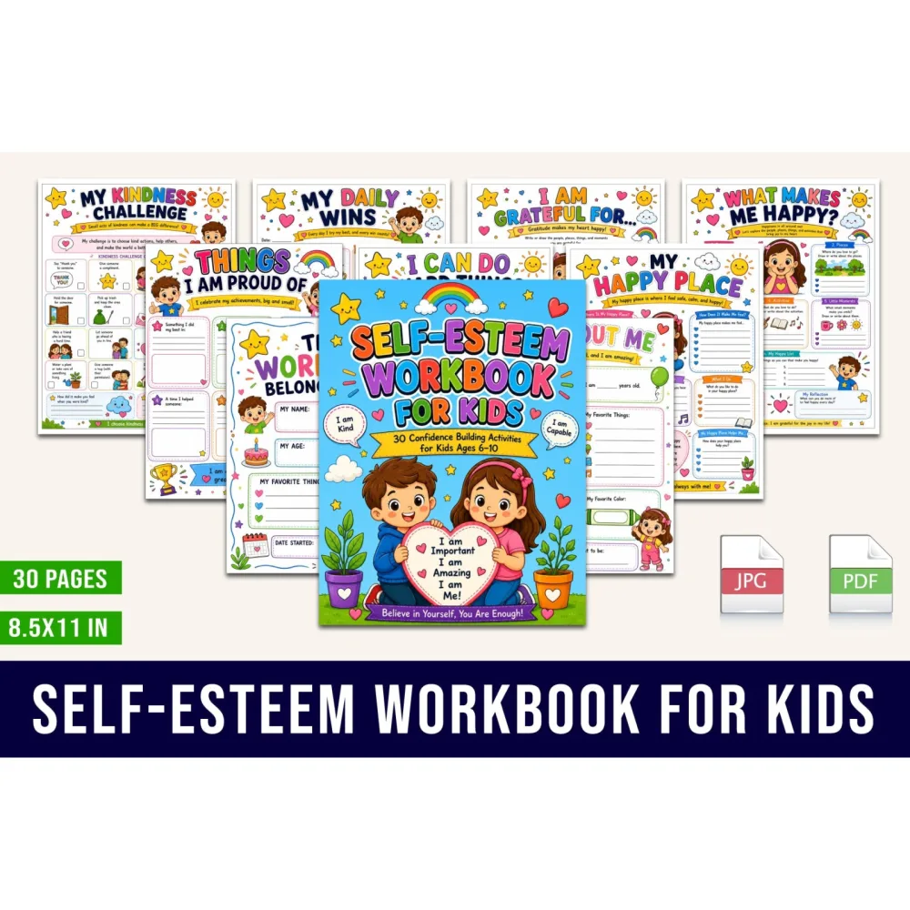Self Esteem For Kids Workbook