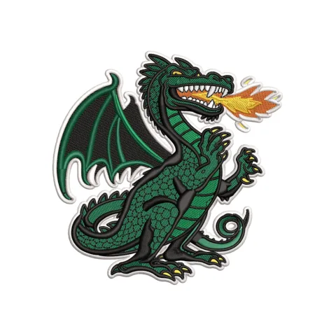 Dragon Fire Embroidery Design