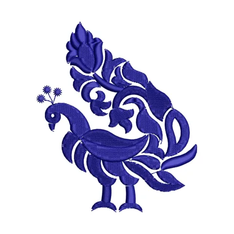 Peacock Bird Embroidery Design