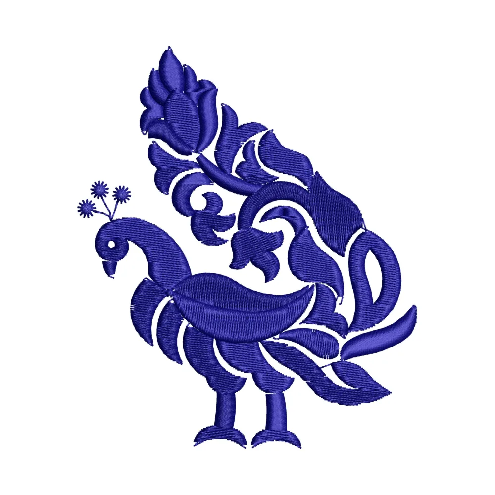 Peacock Bird Embroidery Design