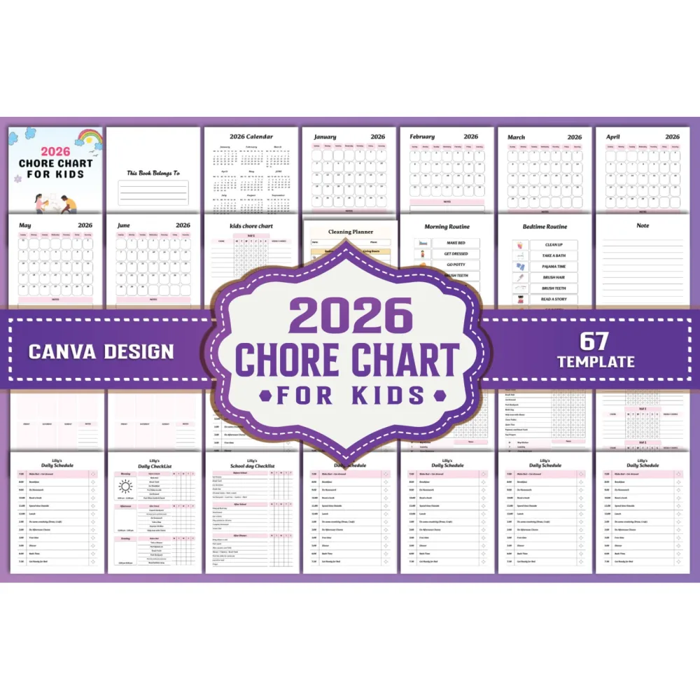 Chore Chart for Kids Planner