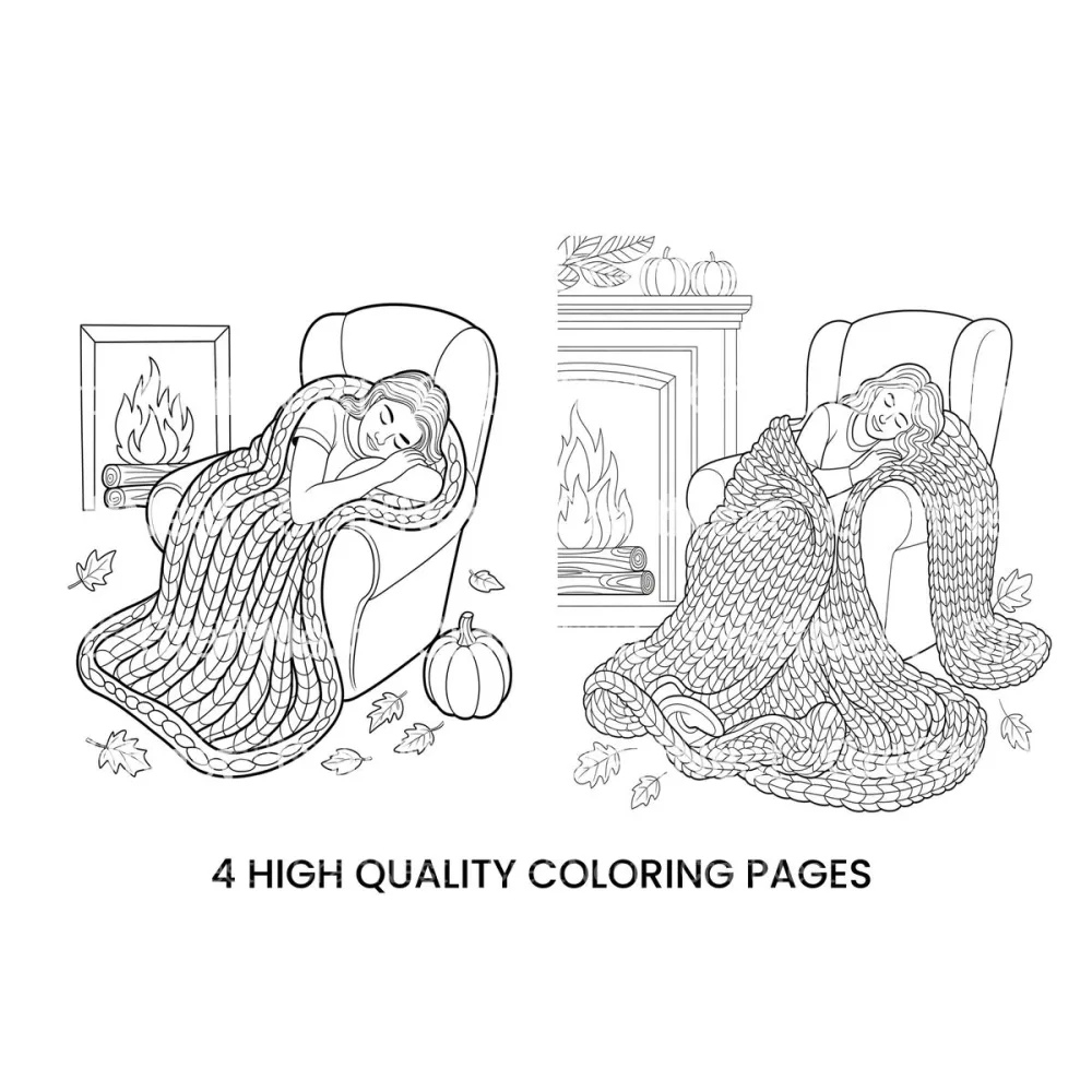 Cozy Autumn Sleep Coloring Books