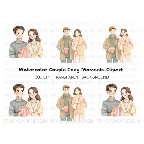 Cozy Couple Outing Clipart Bundle