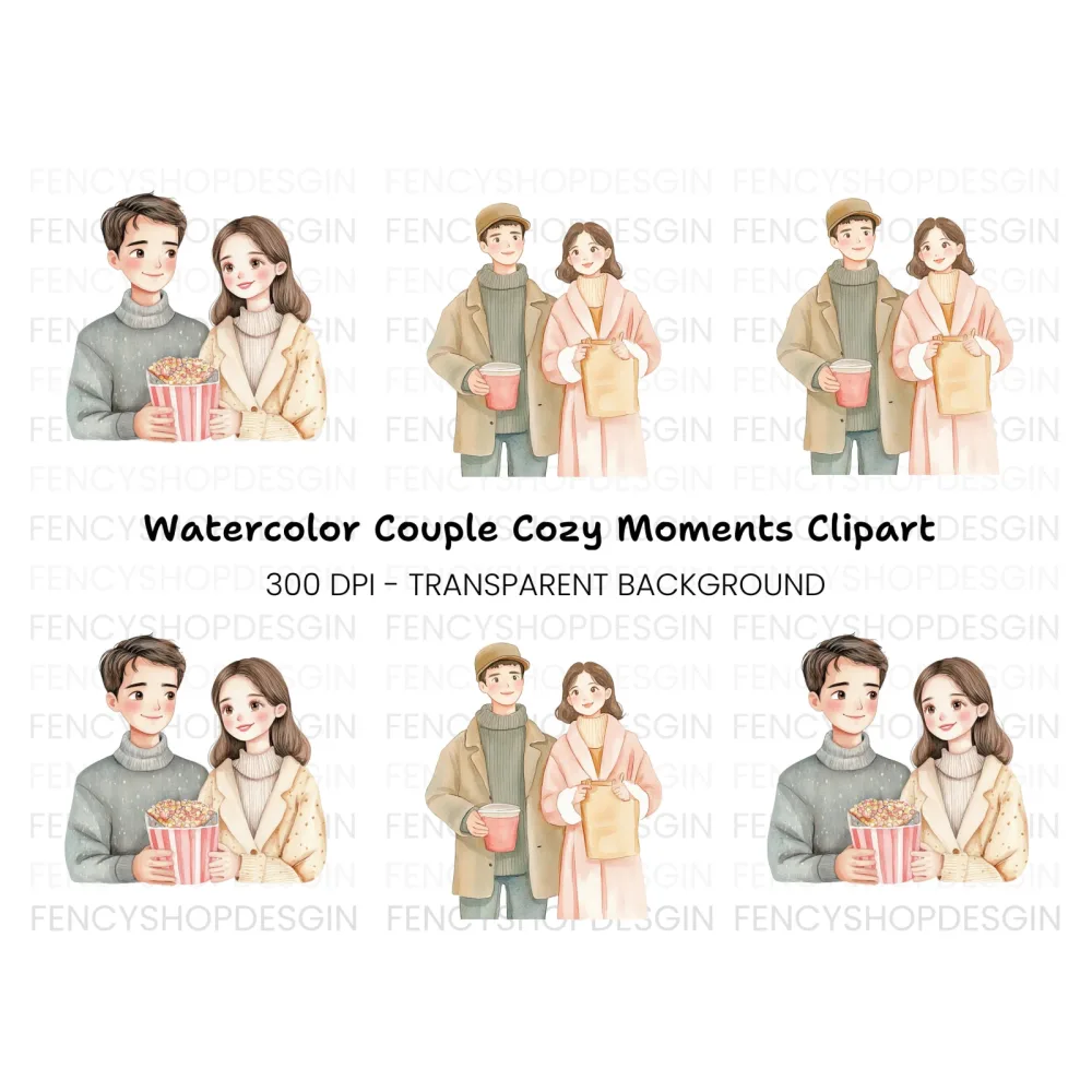 Cozy Couple Outing Clipart Bundle