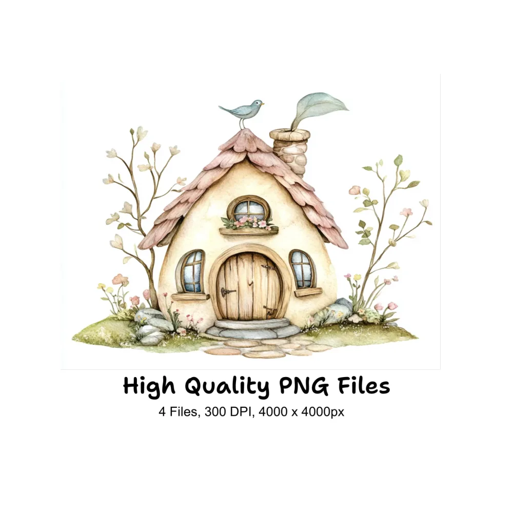 Enchanted Forest Homes Clipart Bundle
