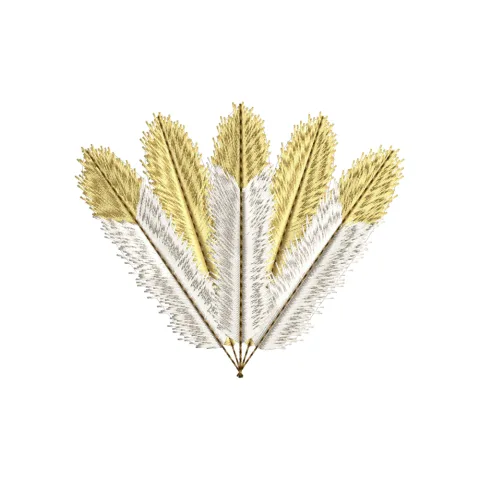Feathers Embroidery Design