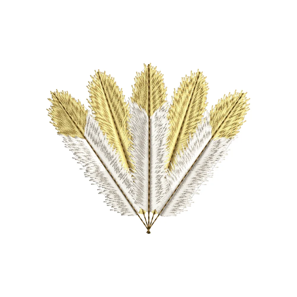 Feathers Embroidery Design