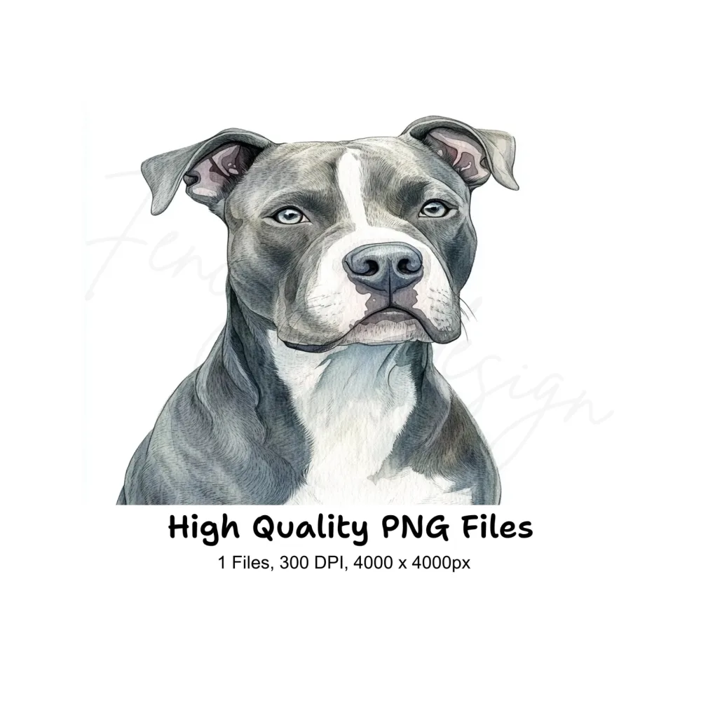 Blue Nose Pitbull Clipart Bundle