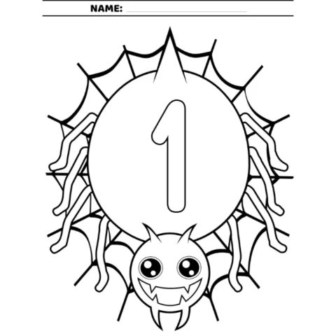 Spider Number Maze Handwriting Worksheets