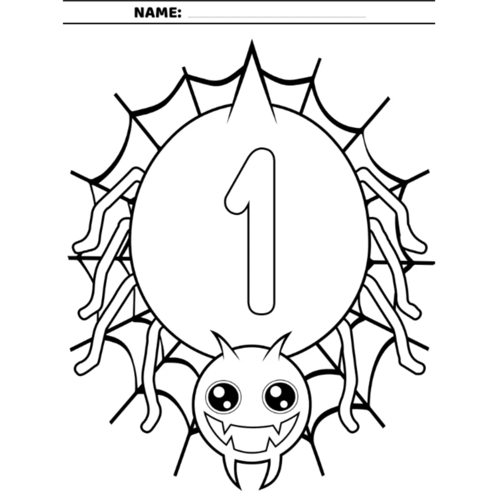 Spider Number Maze Handwriting Worksheets
