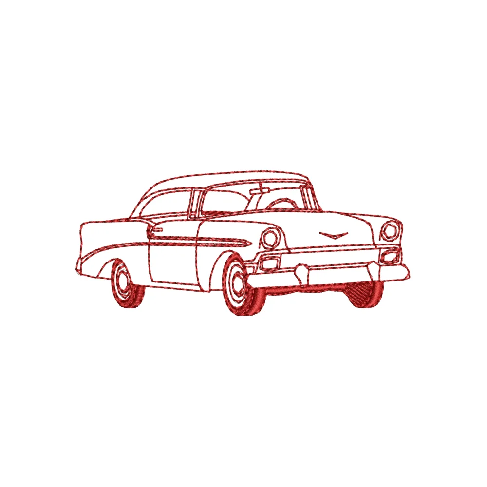 Car Lines Stitch Embroidery Design