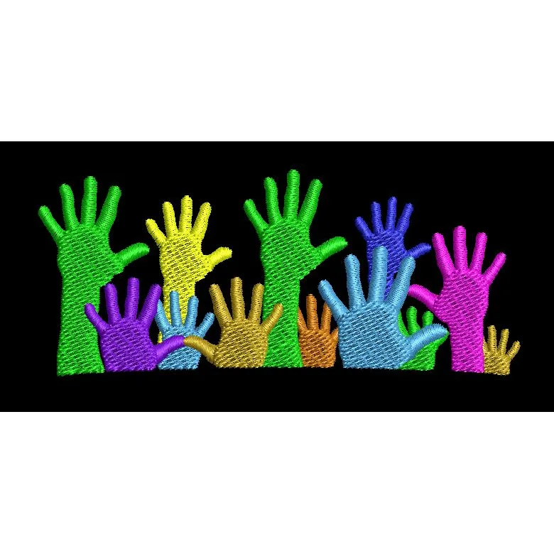 Justice Hands Embroidery Design