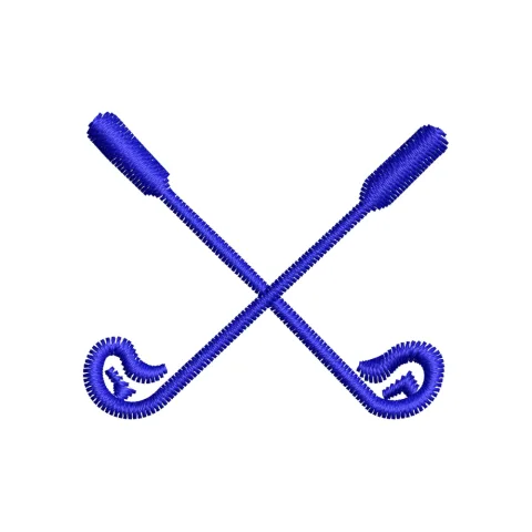 Golf Clubs Embroidery Design