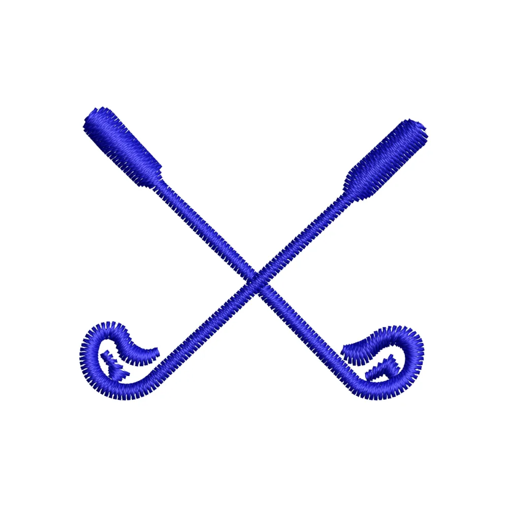 Golf Clubs Embroidery Design