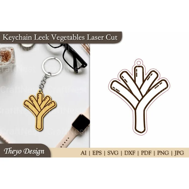 Keychain Vegetables SVG Bundle