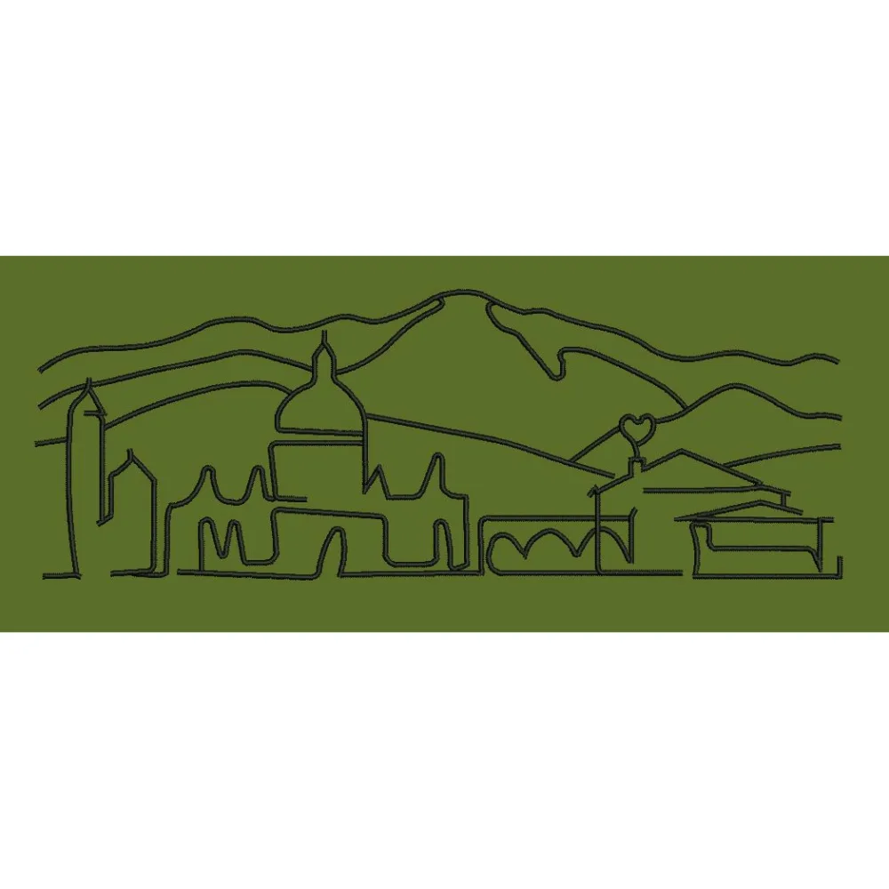 Village Design Embroidery Design