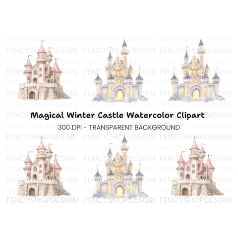 Enchanted Castle Clipart Bundle