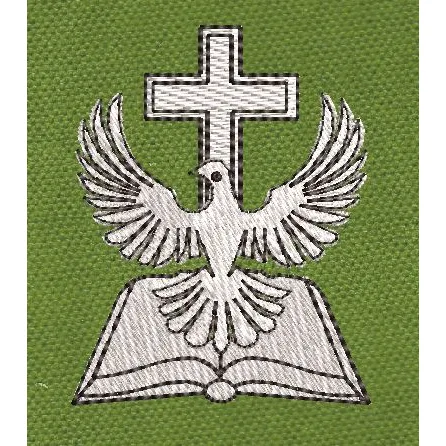 Cross Holy Book Dove Embroidery Design