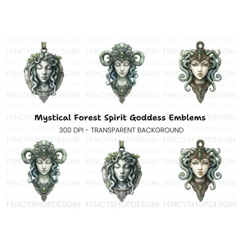 Goddess and Horned Deity Clipart Bundle