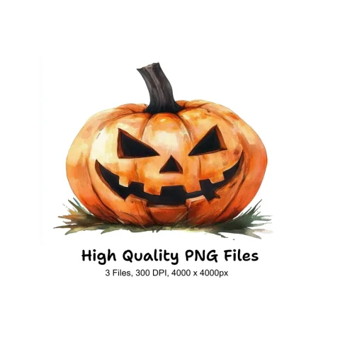 Halloween Jack-O'-Lanterns Clipart Bundle