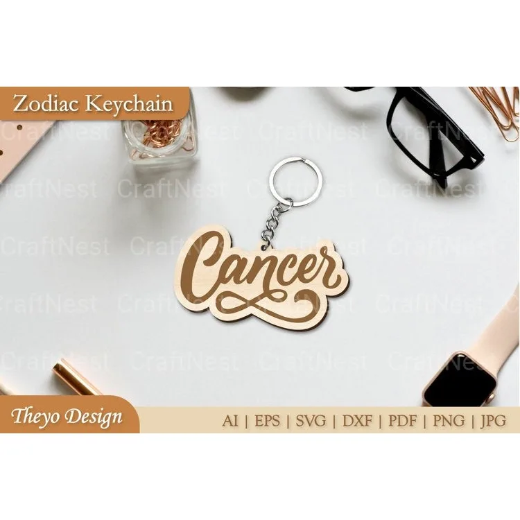 Zodiac Key Chain SVG Bundle