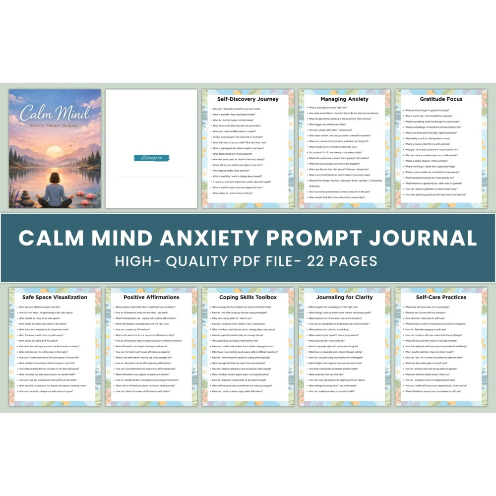 Calm Mind Anxiety Prompts