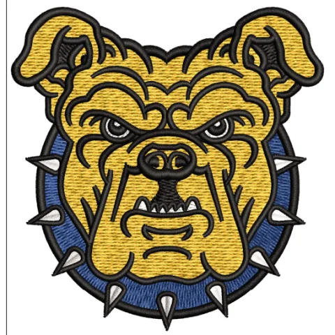 Bulldog Embroidery Design