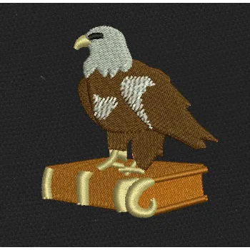 Eagle Book Brown Embroidery Design