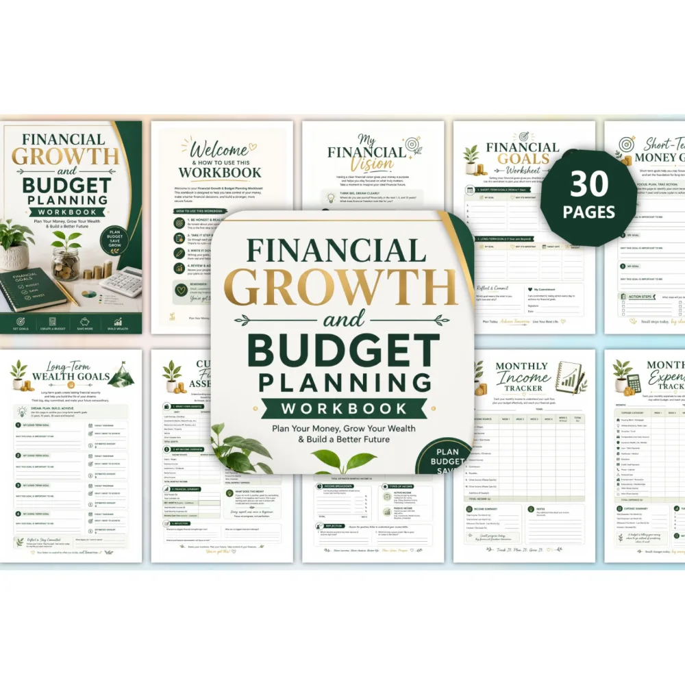 Financial Growth And Budget Planning Workbook