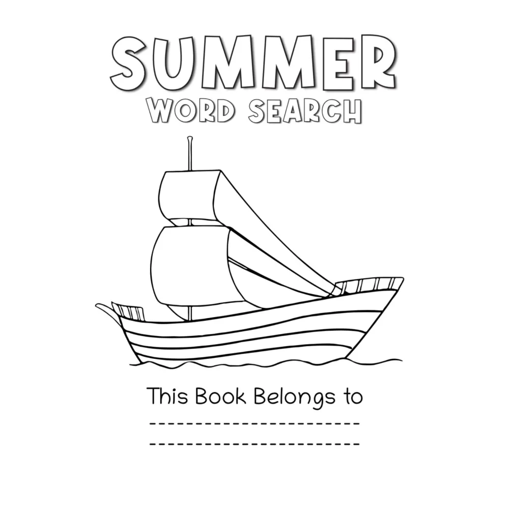 Summer Word Search Activity Book