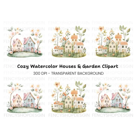 Fantasy Village Clipart Bundle