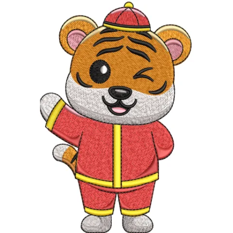 Tiger Baby Embroidery Design