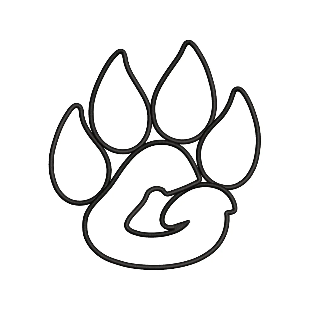 Big Paw Embroidery Design