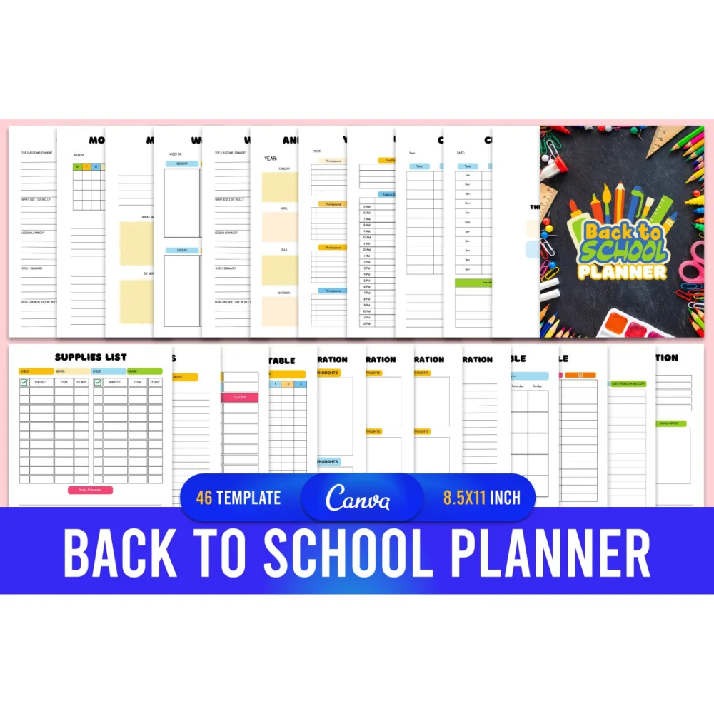 Back to School Planner