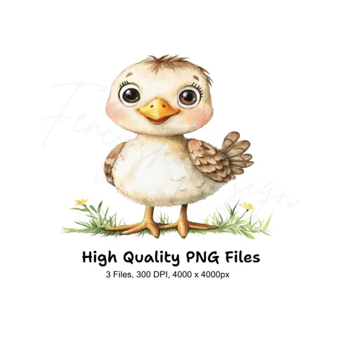 Cute Baby Chicks Clipart Bundle