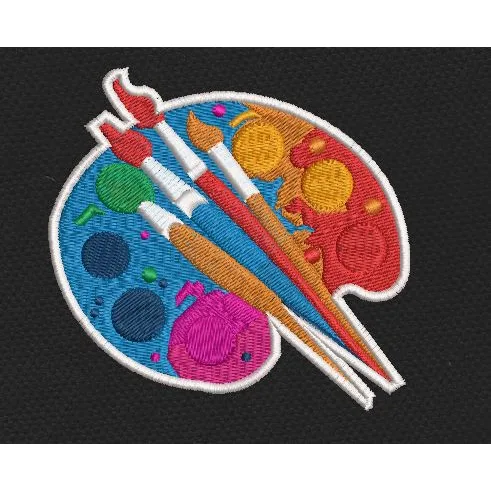 Painting Palette Embroidery Design