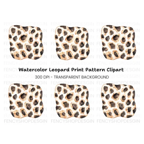 Seamless Leopard Pattern Clipart Bundle