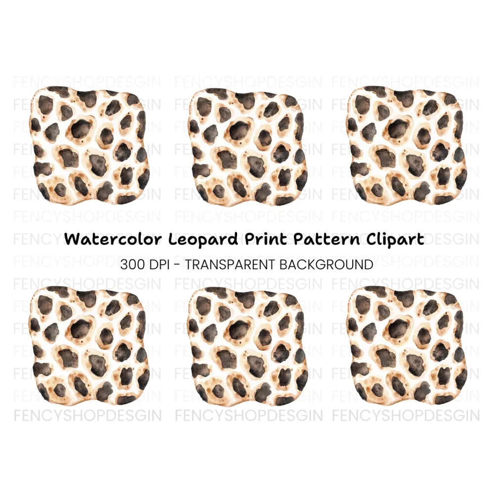 Seamless Leopard Pattern Clipart Bundle
