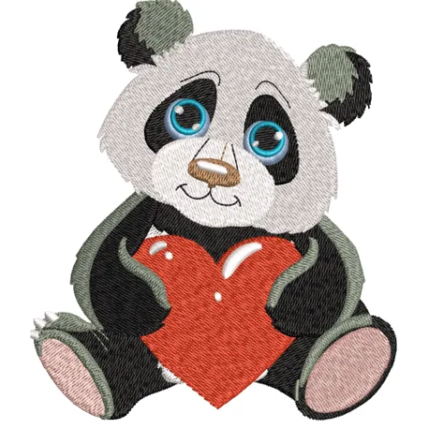 Panda Embroidery Design