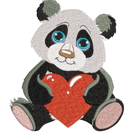 Panda Embroidery Design