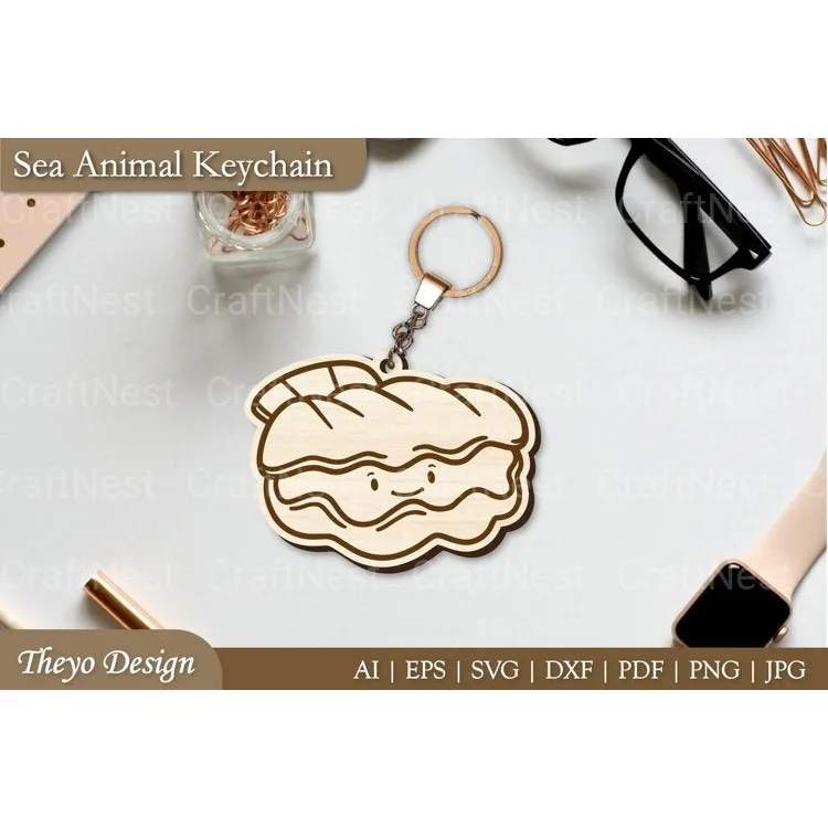 Cute Sea Animal Key Chain SVG Bundle
